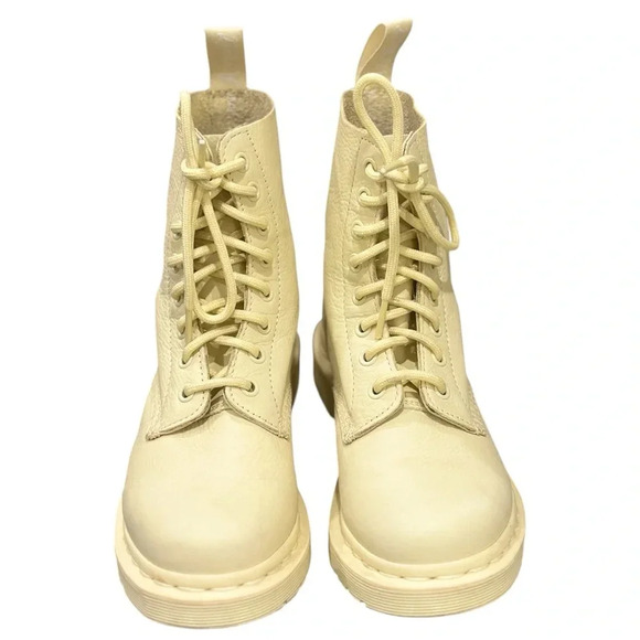 Dr. Martens 1460 Pascal Women's Mono Lace Up Boots in Cream Women’s 5 - Picture 5 of 8
